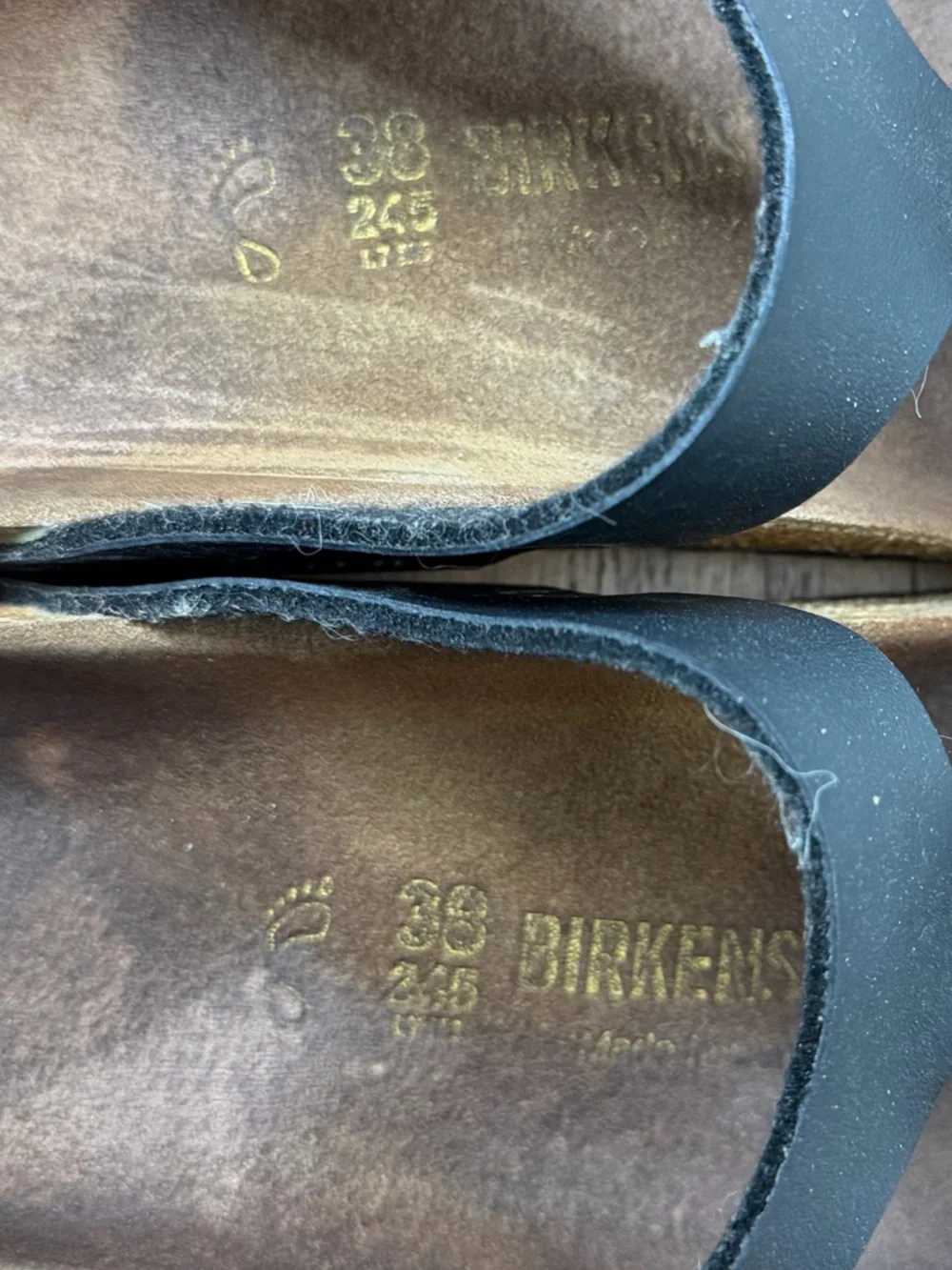 Birkenstock Gizeh Size 7 US Fair Condition Black Thong